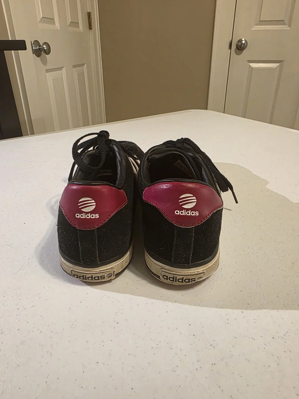 adidas Black Suede with White Insole